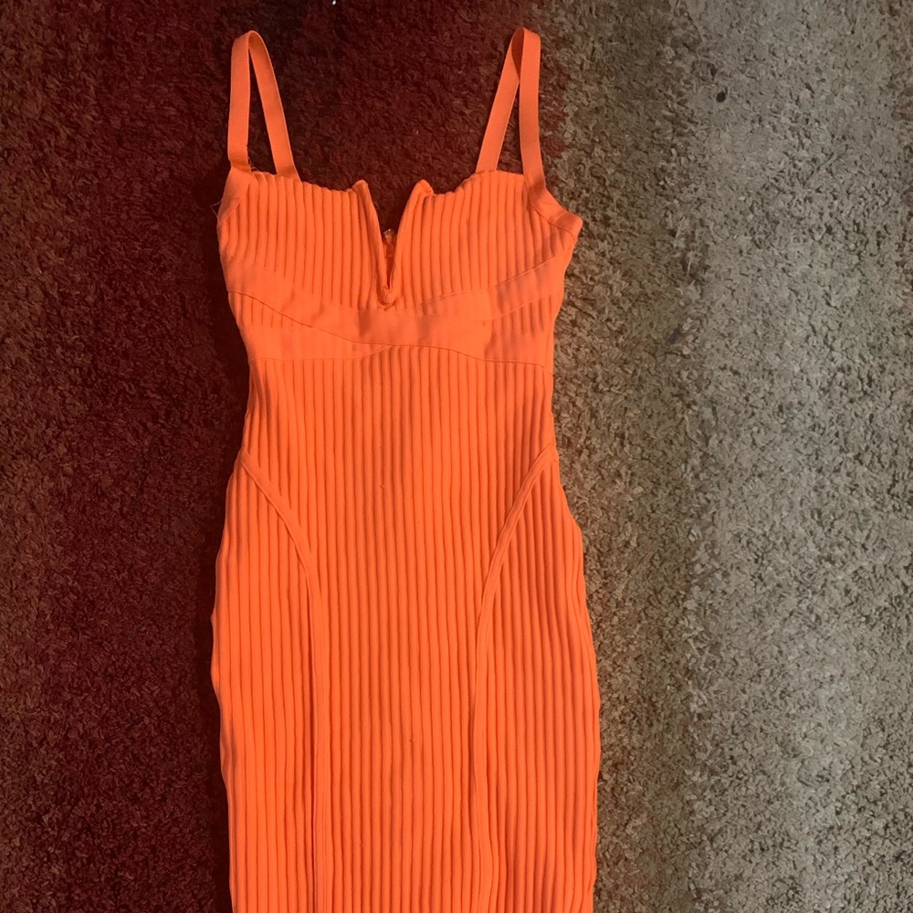 Orange dress for a night out on the town